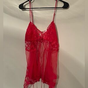 Victoria’s Secret Vintage Red Lace Lingerie Sz M
